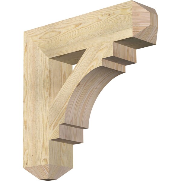 Ekena Millwork Merced Craftsman Rough Sawn Bracket, Douglas Fir, 6"W x 26"D x 26"H BKT06X26X26MRC04RDF - main